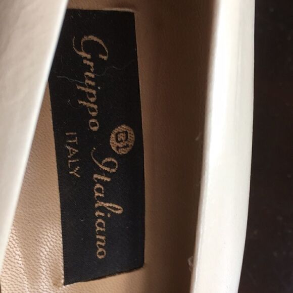 Vintage LEATHER GRUPPO ITALIANO 3” heel shoes Barbiecore blush pink square toe 9 - Picture 5 of 10